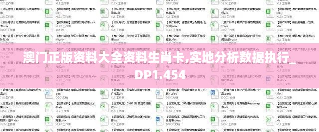 澳门正版资料大全资料生肖卡,实地分析数据执行_DP1.454