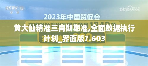 黄大仙精准三肖期期准,全面数据执行计划_界面版7.603