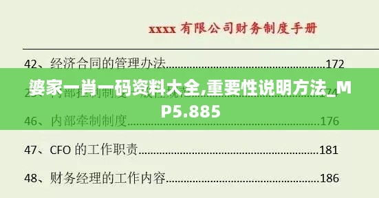 婆家一肖一码资料大全,重要性说明方法_MP5.885