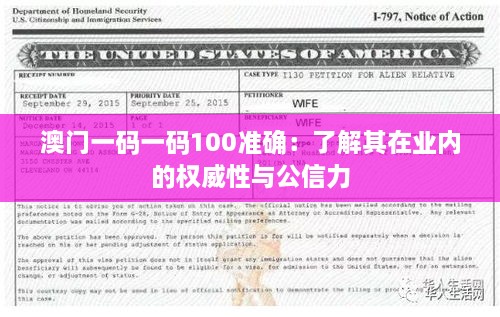 澳门一码一码100准确：了解其在业内的权威性与公信力