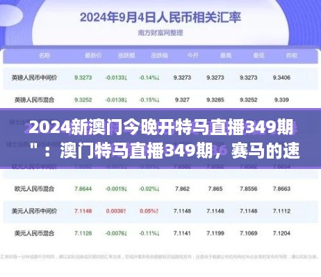 2024新澳门今晚开特马直播349期＂：澳门特马直播349期，赛马的速度与激情