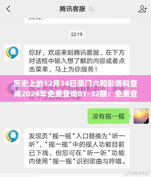 历史上的12月14日澳门六和彩资料查询2024年免费查询01-32期：免费查询01-32期的潜在价值