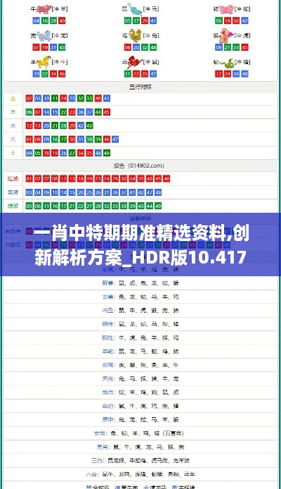 一肖中特期期准精选资料,创新解析方案_HDR版10.417