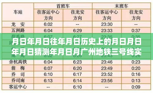 岁月变迁下的广州地铁三号线客流影响回顾与实时客流分析