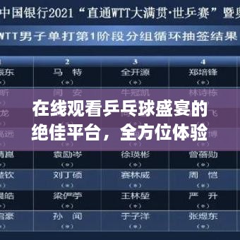 在线观看乒乓球盛宴的绝佳平台，全方位体验乒乓球比赛的魅力网站！