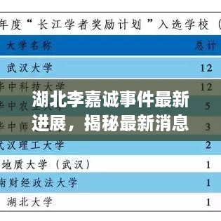 湖北李嘉诚事件最新进展，揭秘最新消息