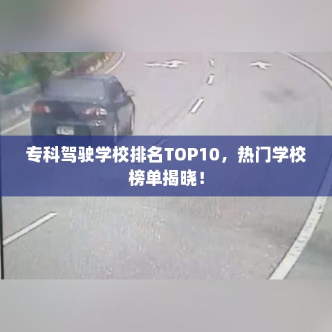 专科驾驶学校排名TOP10，热门学校榜单揭晓！