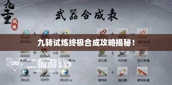 九转试炼终极合成攻略揭秘！