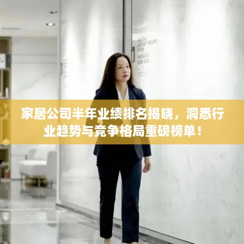 家居公司半年业绩排名揭晓，洞悉行业趋势与竞争格局重磅榜单！