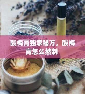 酸梅膏独家秘方，酸梅膏怎么熬制 