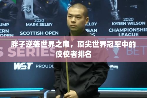 胖子逆袭世界之巅，顶尖世界冠军中的佼佼者排名